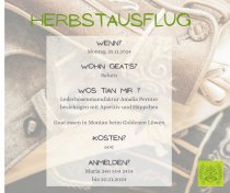 Herbstausflug  zur Lederhosenmanufaktur