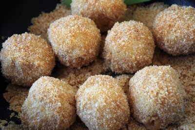 Glutenfreie Hirseknödel mit Äpfeln