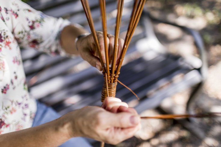 Kurs: Gartendeko flechten