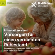 Infoabend "Vorsorgen für einen verdienten Ruhestand"